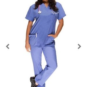 Ceil blue 4 pocket scrub top